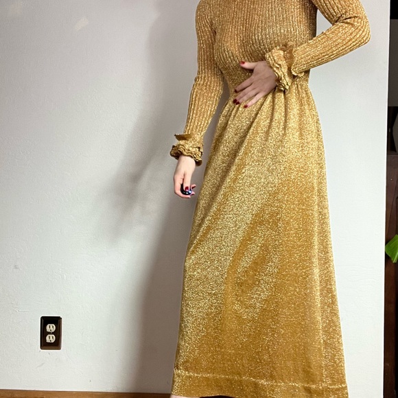 Roncelli Gold Knit Maxi Dress - Picture 11 of 16